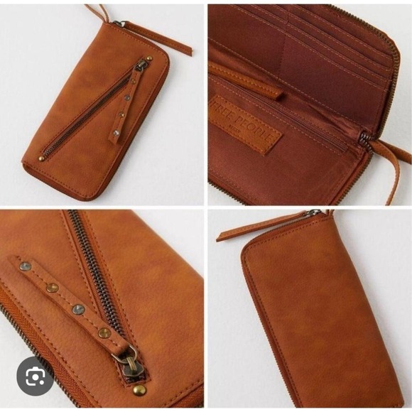 Free People Distressed Vegan Leather Wallet NWT - Picture 7 of 11